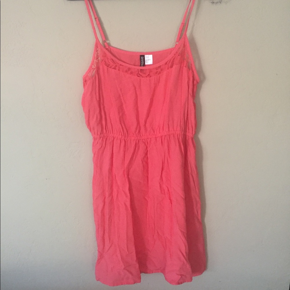Knee length summer dress.